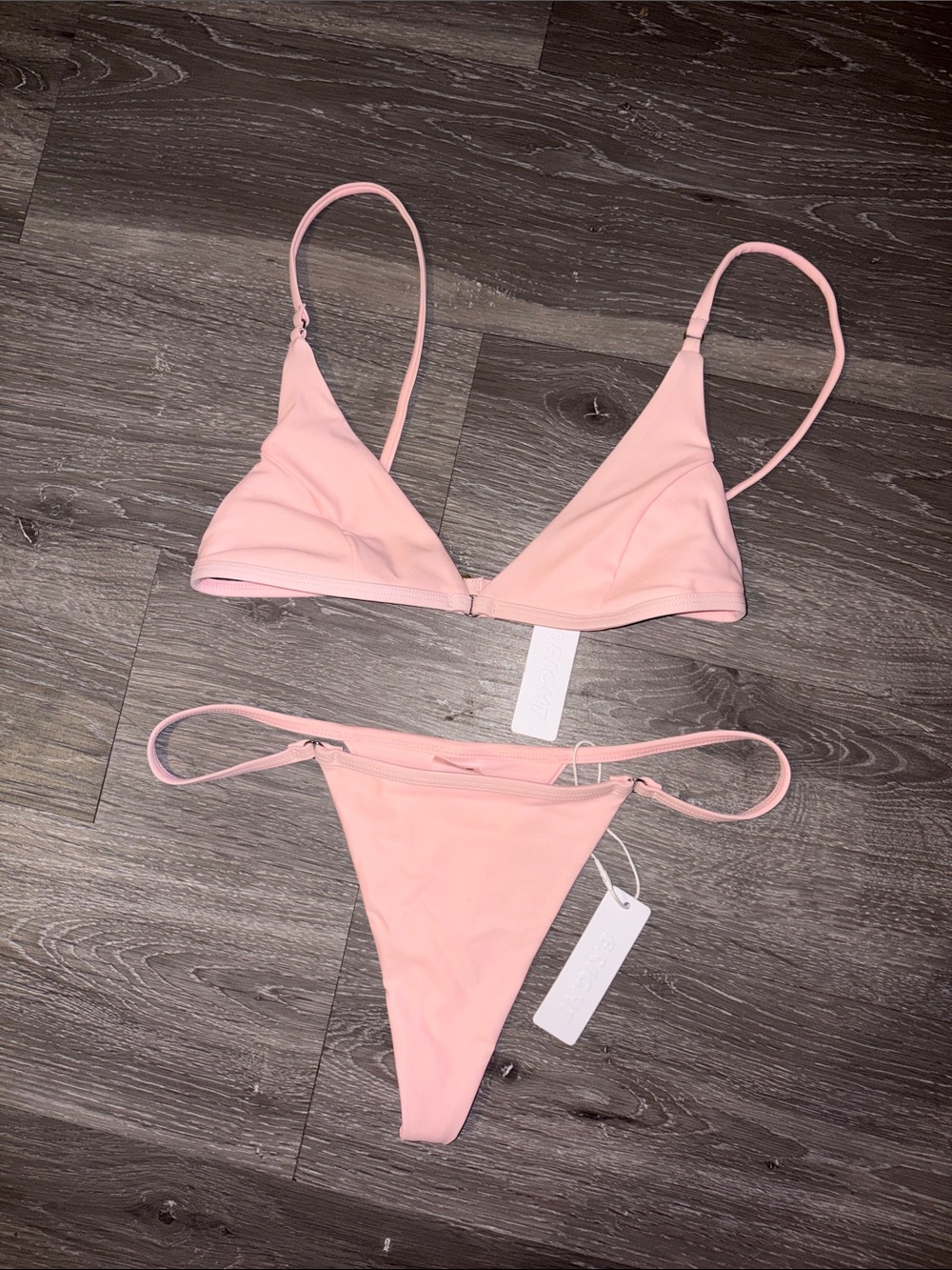 Soft Pink Triangle Bikini Set - Brand:
